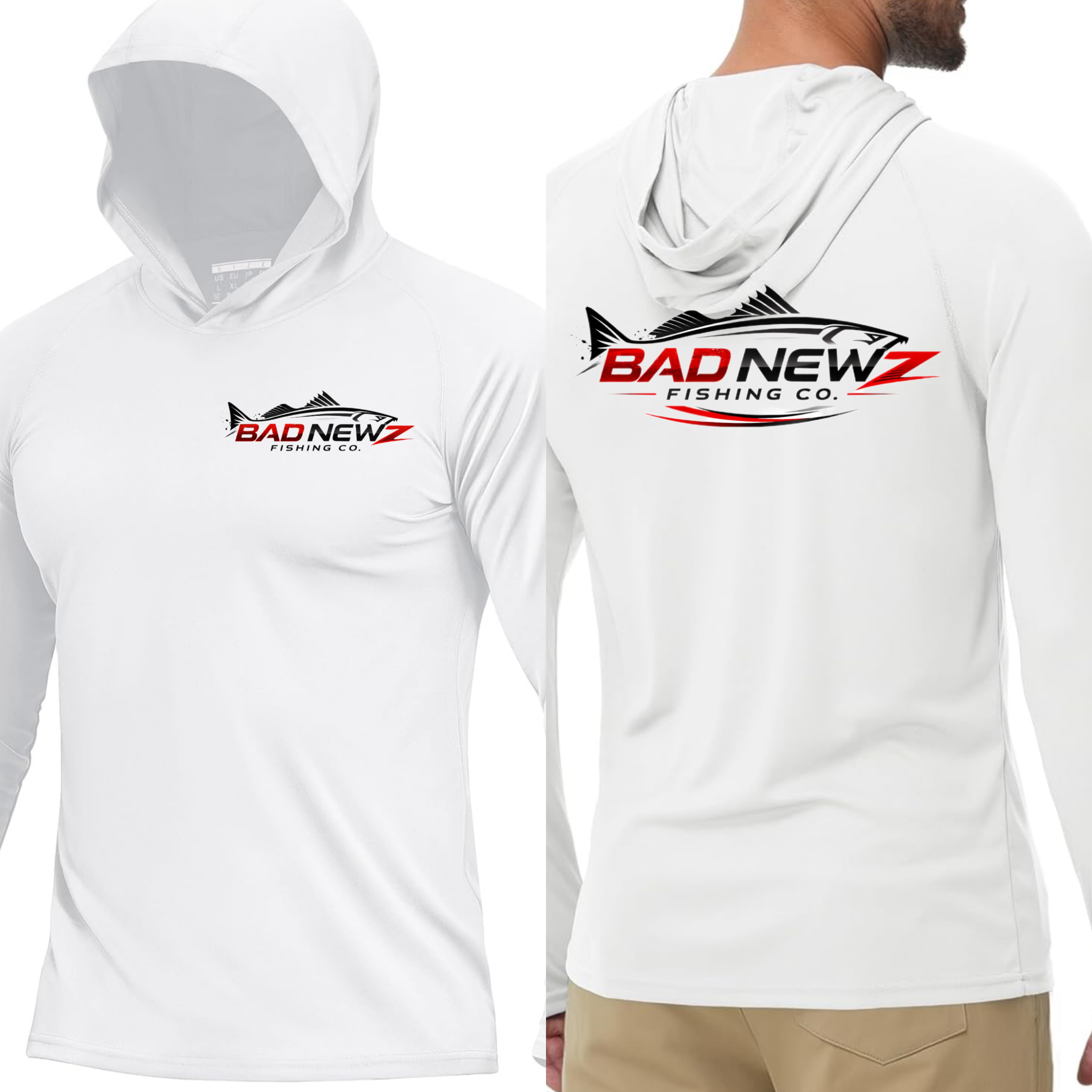 BadNewz Logo - Hooded Performance Long Sleeve